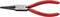 A red round pliers with a black head, marked with 'Knipex' and 'Chrome-Vanadium', suitable for gripping and bending wire.