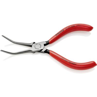 Long-nosed, curved pliers with metal handles, suitable for precise work in confined spaces.