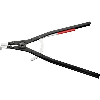 Long-handled pliers with curved jaws, suitable for gripping and releasing hard-to-reach or fixed components.