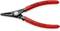 Red Knipex circlip pliers, specifically designed for retaining rings, suitable for 3-10 mm rings. Manufactured in Germany, article number 49 31 A0.