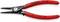 Red Knipex round-nose pliers with black head, suitable for 3-10 mm. Manufactured in Germany.