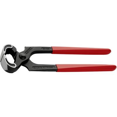Pliers with red handles and a black head, suitable for gripping and cutting. Inscription 'Made in Germany'.