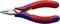 Small side cutter tool with red and blue handles, suitable for cutting copper wire with a maximum diameter of 0.8 mm.