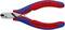 Red and blue metal cable cutters, suitable for copper wires up to 1.5 mm thick. Inscription: 'Cu max. Ø 1.5/hard max. Ø 0.5'.