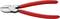 A red side cutters pliers with silver blades in an open position, suitable for cutting wires or cables.