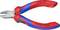 'Knipex Side Cutters with red and blue plastic handles and stainless steel cutting edge, Model 70 02 125.'