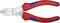 Side cutters with red and blue handles, labelled with 'Knipex' and model information on the metal.