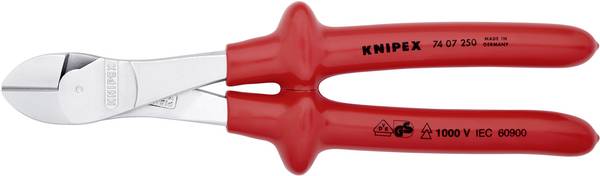 Knipex 74 07 250 VDE Kraft side cutter non-flush type 250 mm