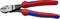 A Knipex side cutter with red and blue handles and the inscription 'Chrome Vanadium'. Suitable for cutting wires and cables.