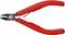 Red side-cutting pliers with plastic handles, suitable for cutting wires or cables in manual craft activities.