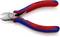 A red and blue side cutter with 'KNIPEX' engraving, suitable for cutting wires.