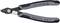 Pictured is a black pair of pliers with grey handles, labelled with technical specifications and the trademark.