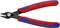 A red and blue Knipex pliers, model 78 81 125, suitable for cutting copper wire up to 1.6 mm and iron wire up to 1.2 mm.