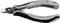 A black and grey side-cutting pliers with the inscription 'Cu max. Ø 1.7/hard max. 0.7', suitable for precise cutting.