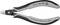 Side cutters with plastic handles, Model '79 12 125 ESD', suitable for copper wires up to 1.7 mm and piano wire up to 0.6 mm.