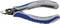 A blue and grey precision pliers with 'KNIPEX' inscription, suitable for wire cutting up to 0.5 mm thickness.