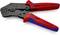 A red and blue crimping pliers with the inscription 'KNIPEX 97 52 14 GERMANY'. Suitable for cables 0.1-1.5 mm²/AWG 27-16.