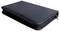 Black, rectangular zip-up case, closed. Suitable for storing documents or CDs.
