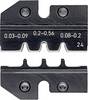 Knipex 97 49 24 Crimp inset D-Sub plugs Suitable for (pliers) HD 20, HDE plug 0.03 up to 0.56 mm² Suitable for brand (pliers) Knipex 97 43 200, 97 43 E, 97 43 E AUS, 97 43 E UK, 97 43 E US