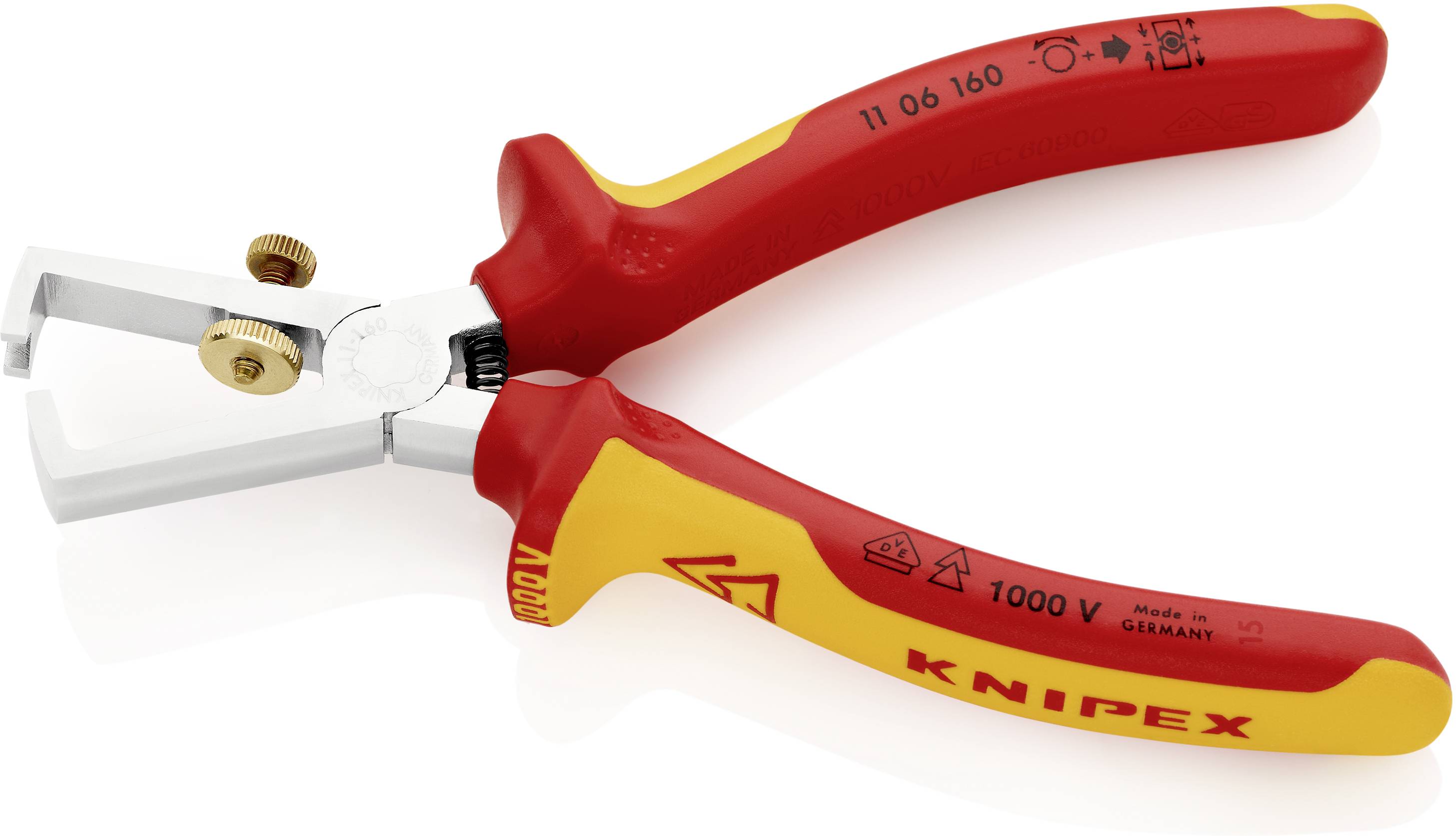 Knipex 1106160 11 06 160 Cable stripper 10 mm² (max) 7 awg (max) 5 mm (max)