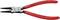 Rote KNIPEX Circlip Pliers made from Chrome Vanadium Steel, suitable for 19-60mm rings. Brand name and material visible on the handles.