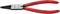 A red snap ring pliers with a black tip, bearing the label 'KNIPEX 4411/2 19-60mm'. Suitable for internal circlips.