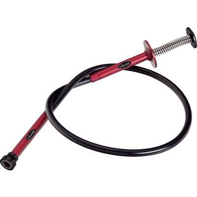 Extending grabber tool with a red handle and flexible black shaft, designed for accessing hard-to-reach areas.