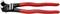 Black-headed Knipex cable cutters, single piece, suitable for cutting cables and wires up to 3.0 mm in diameter.
