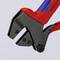 A red and blue cable cutting pliers with a black cutting head, suitable for precise cutting of cables and wires.