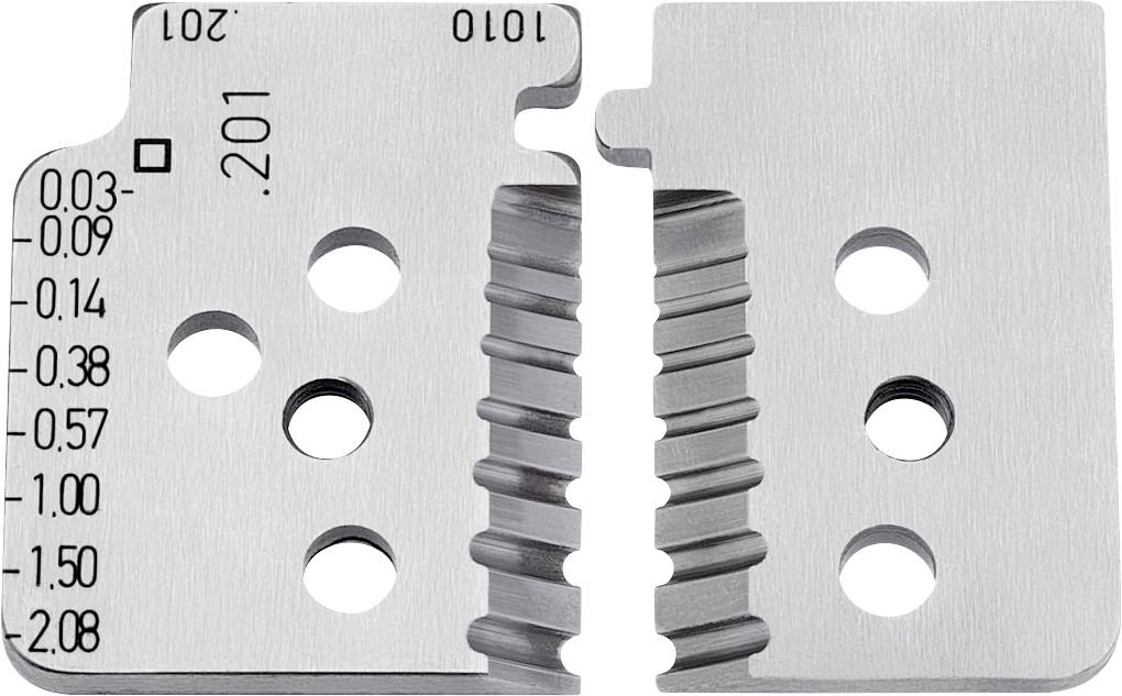 Metal tool, consisting of two identical parts with multiple nested, stepped steel teeth and holes. Surfaces with scale.