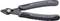 Side cutters by Knipex in black and grey, suitable for precise cutting work on copper and iron wires.