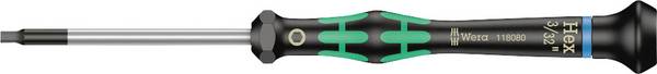 Wera 2054 Electrical & precision engineering  Allen wrench Spanner size (metric): 2.4 mm Spanner size (inch): 3/32 inch Blade length: 60 mm