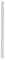 A slim, white plastic drinking straw against a white background.