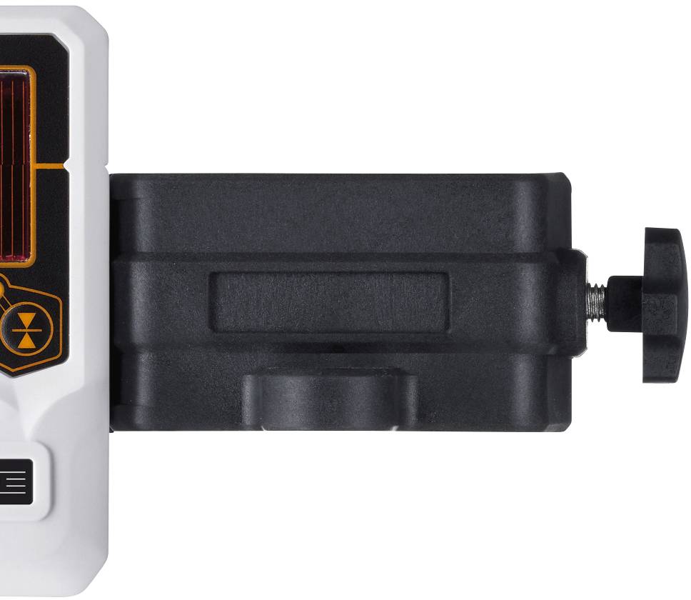 A digital inclinometer with a black holder, displaying angle measurements. Digits and a symbol are visible on the display.