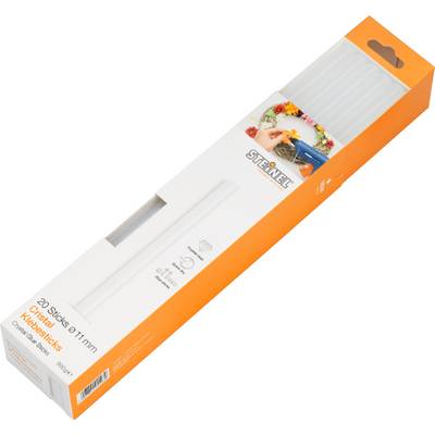 Adhesive pack labelled 'STERNEN Glue Sticks'. Contains 20 sticks, 11 mm diameter, suitable for hot glue guns.