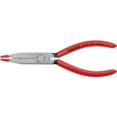 Red KNIPEX pliers with straight jaws and smooth gripping surfaces, suitable for work on delicate surfaces.
