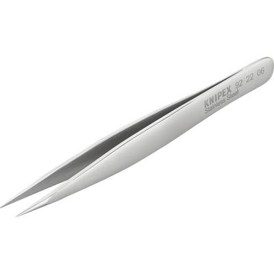 A silver stainless steel tweezers with the inscription 'Knipex Stainless Steel 92 22 06'.