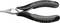 A pointed pliers with a black and grey handle, manufactured in Germany, brand Knipex.