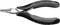 A black and silver pointed pliers with ergonomic handles. Inscription 'Knipex' and 'Made in Germany'. Suitable for precision mechanics.
