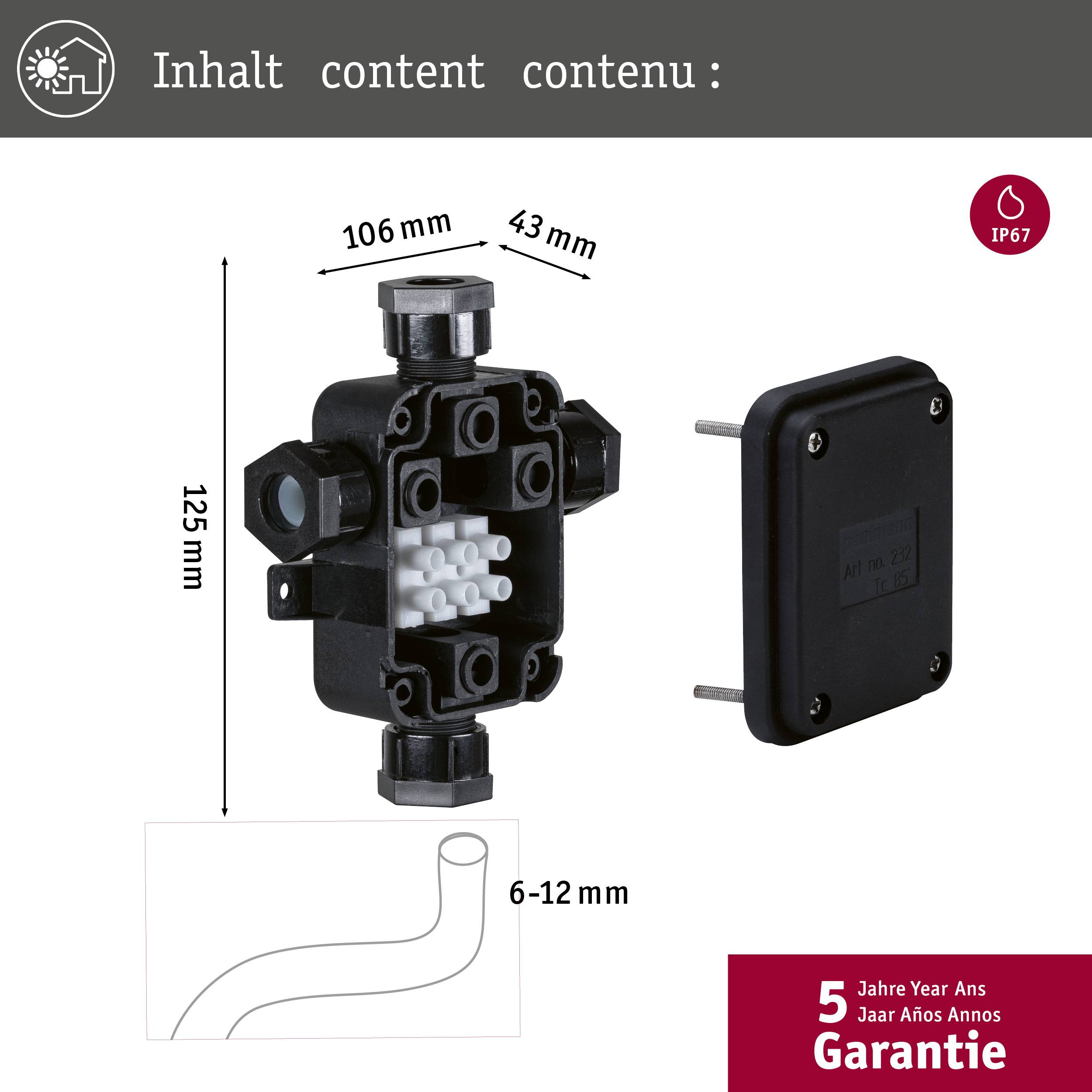 Paulmann 232 Junction box Plastic (W x H x D) 106 x 125 x 43 mm 1 pc(s)-3