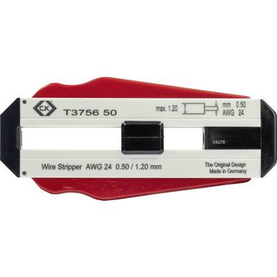Wire stripping pliers from Germany with the inscription 'T3756 50', suitable for AWG 24 cables from 0.50/1.20 mm. Manufacturer's logo in the top left.
