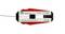 Wire stripping pliers in red and white, specifically designed for wire gauge AWG 30 (0.25 mm) and mm size 0.25/0.85. Manufactured in Germany.
