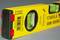 Images of a yellow spirit level with red end caps, branded 'Stabila', '43 cm', 'Type 70 Electric'.