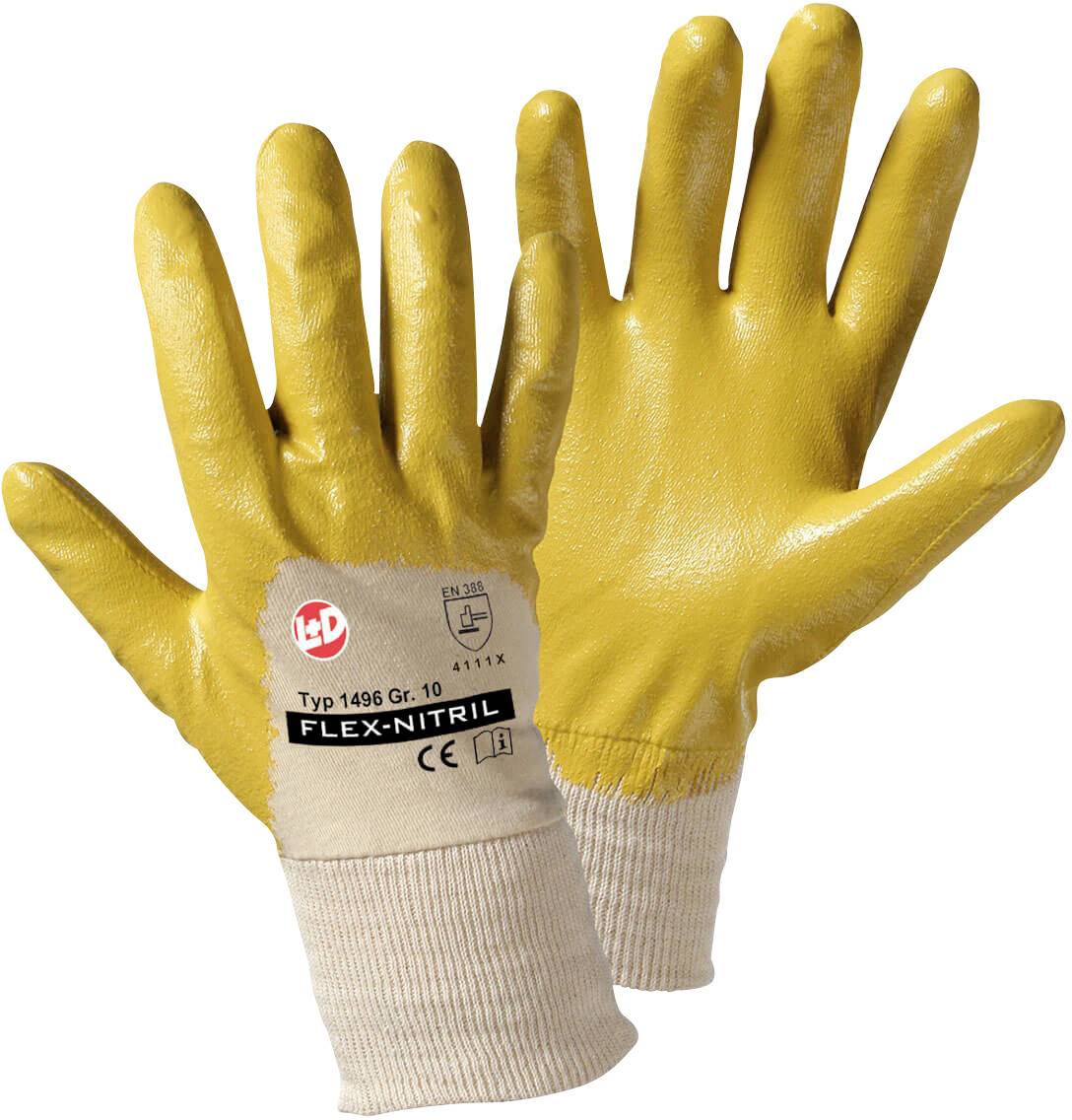 Leipold Doehle Flex Nitril 1496-10 Nitrile butadiene rubber Protective glove Size (gloves): 10, XL EN 388 CAT II 1 Pair