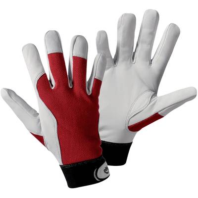 L+D Griffy 1706-8 White, Red Nappa Leather Griffy 8 EN 388 CAT II