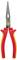 A red pointed pliers with yellow accents, suitable for precise gripping and cutting of wires.