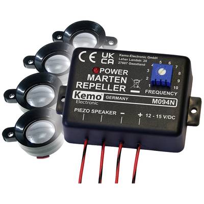 Kemo M094 Ultrasonic marten repeller incl. LED guard, separate loudspeakers  1 pc(s)