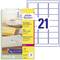 Avery Zweckform Transparent Address Labels, 63.5 x 38.1 mm, 21 Labels per Sheet. Suitable for Laser Printers.