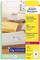 'Transparent Address Labels', suitable for laser printers, 21 labels per sheet. Product by Avery Zweckform.