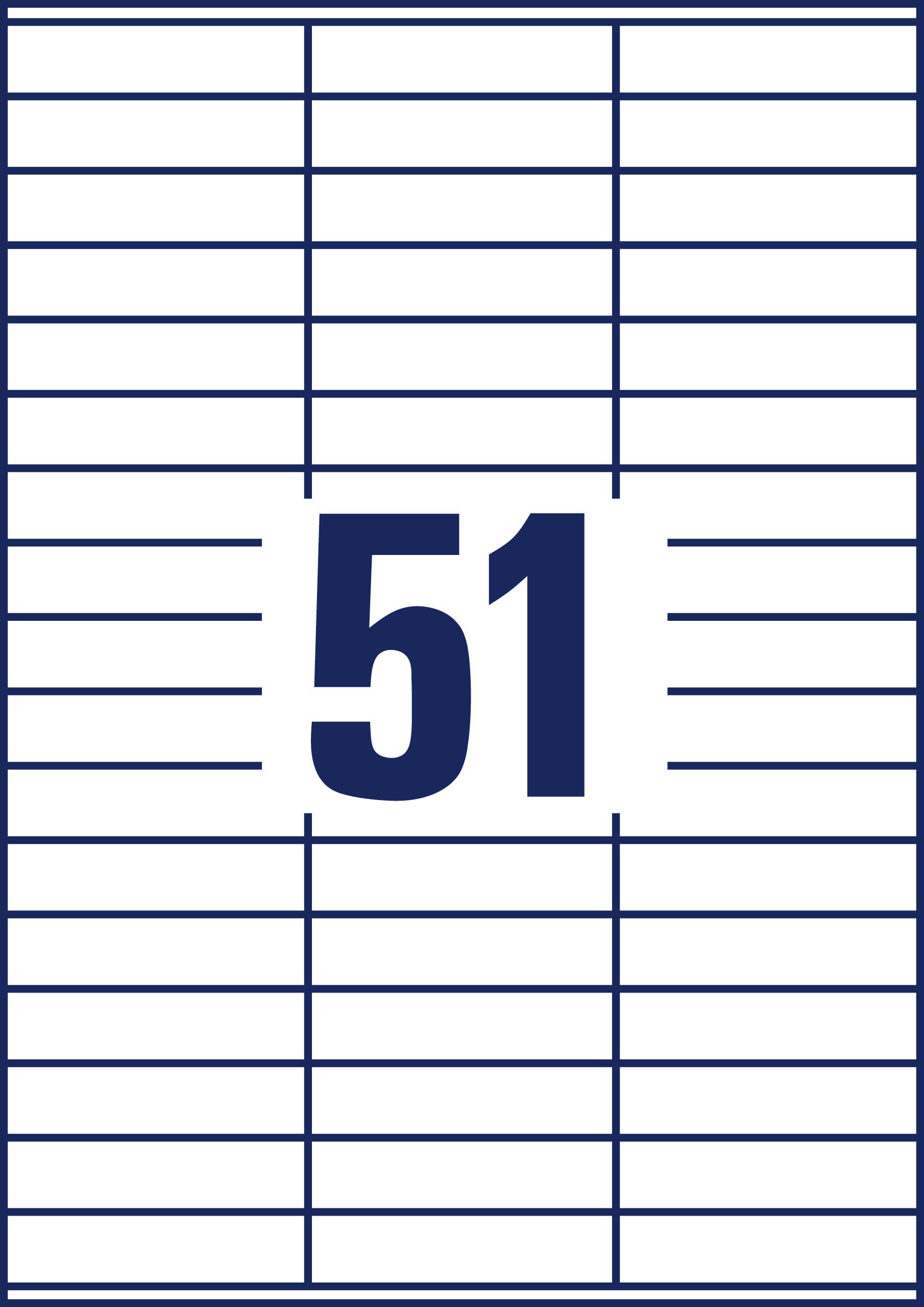 A black number '51' stands in the middle of a striped, white background.